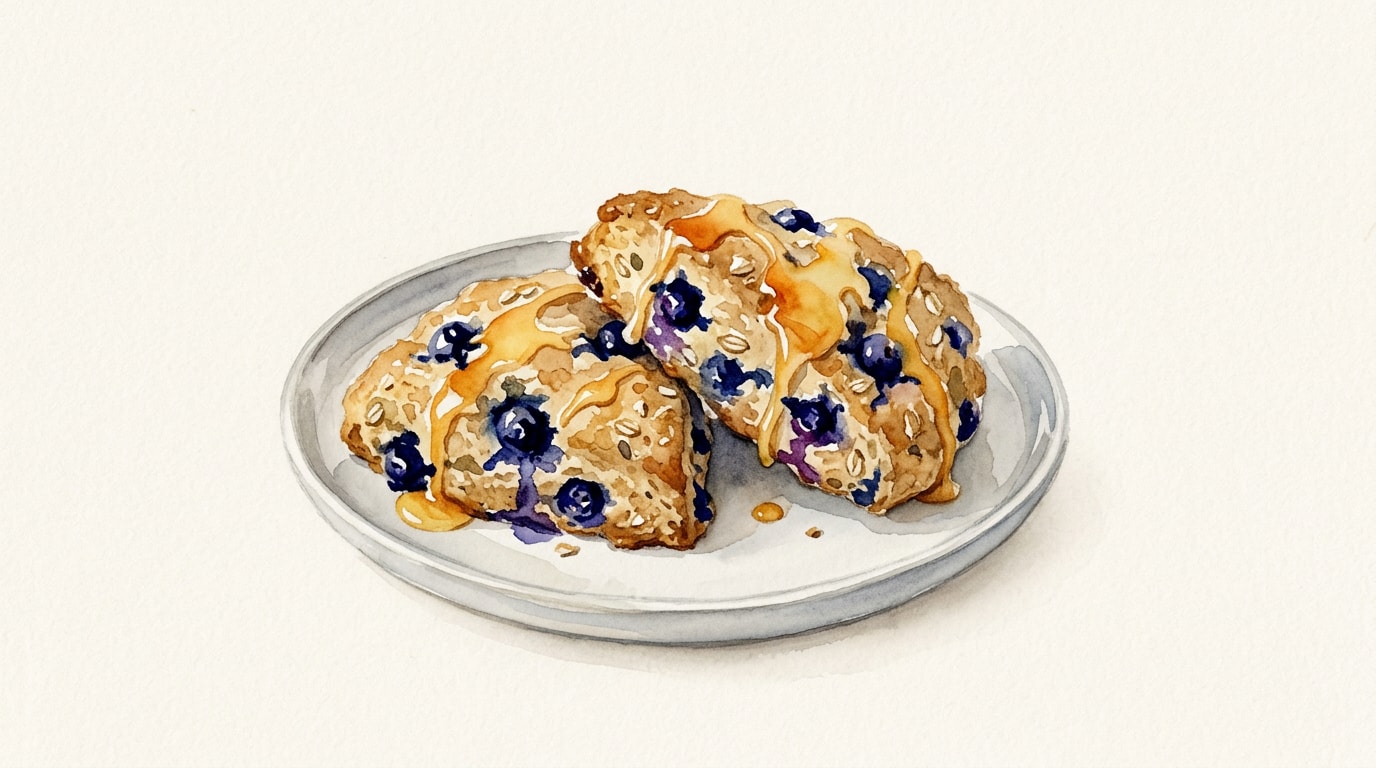 Maple Blueberry Whole-Wheat Scones