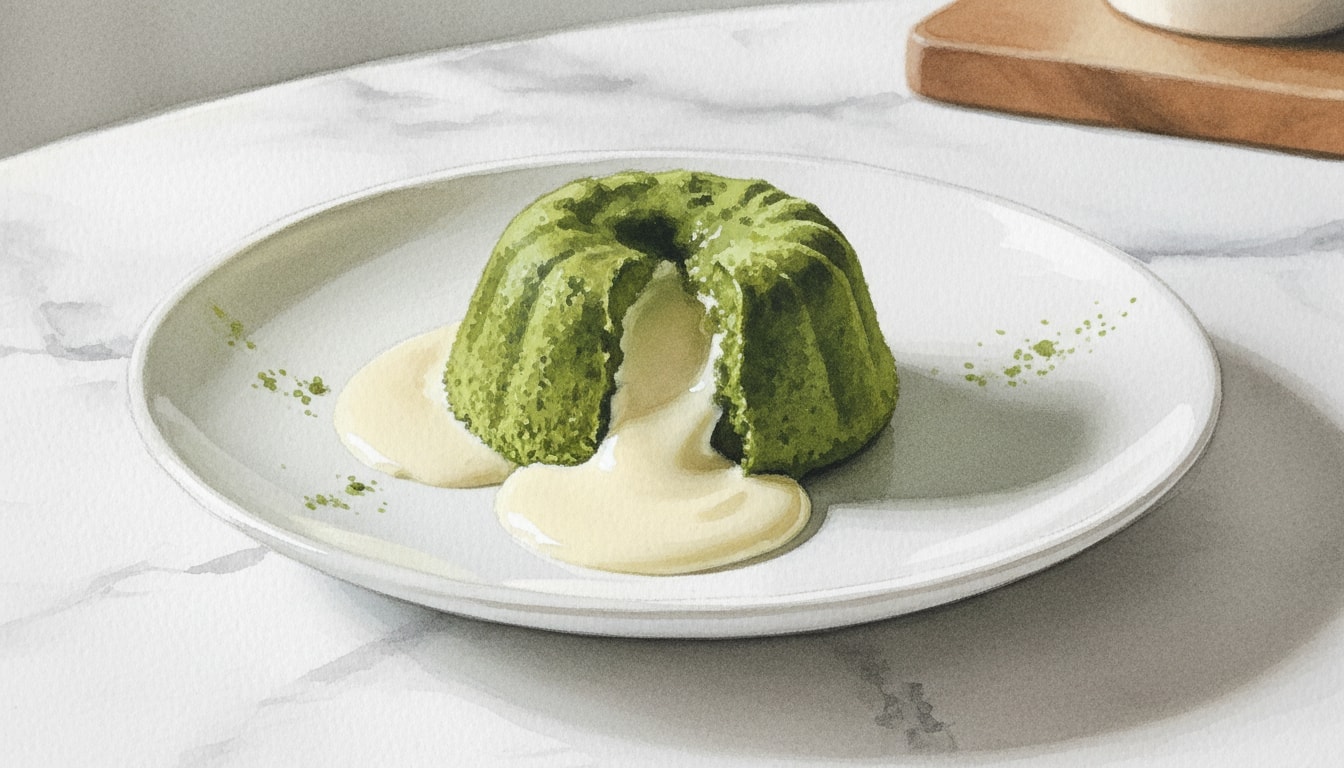 Matcha & White Chocolate Molten Fondant