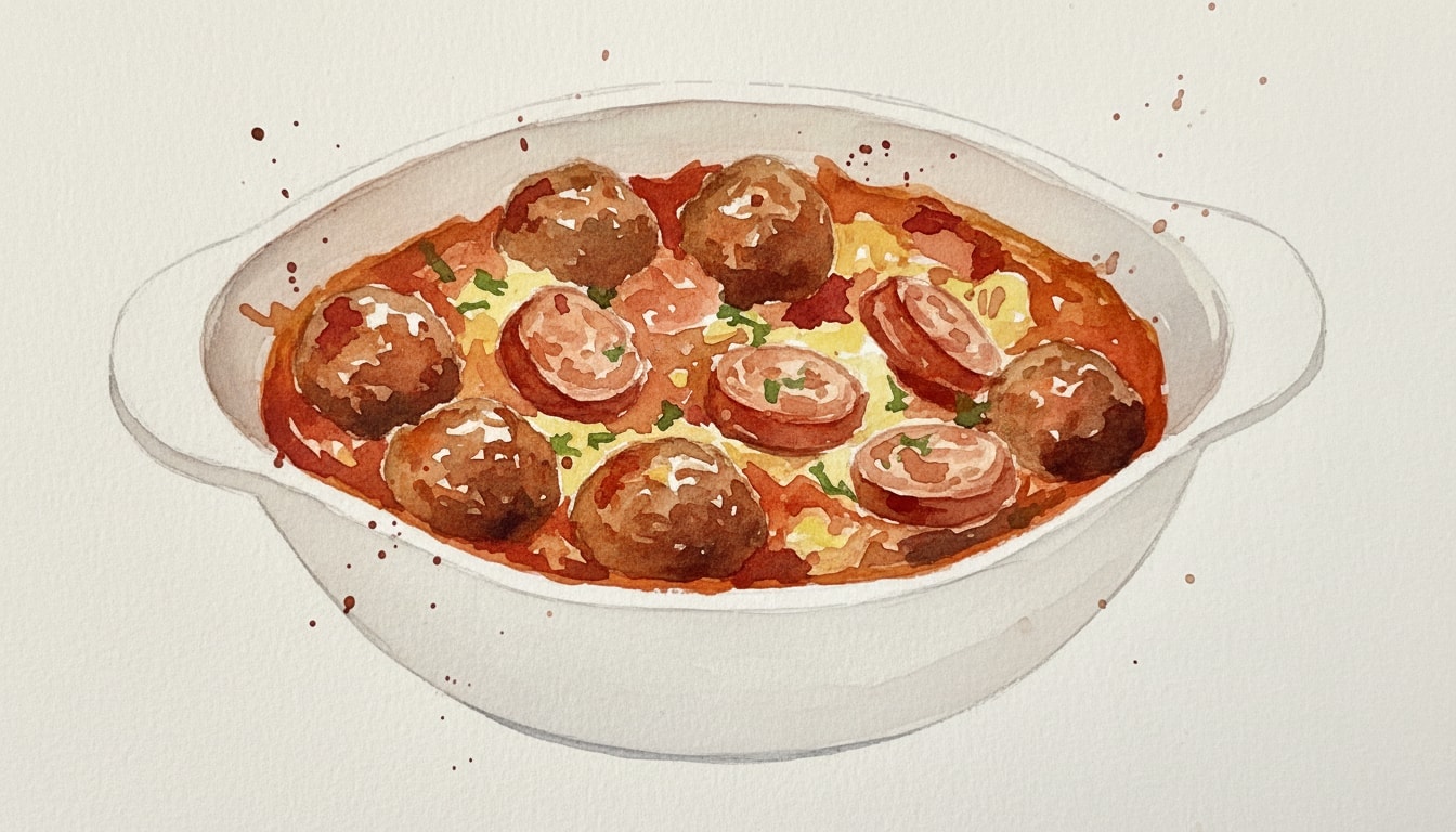 Meatball and Sausage Casserole