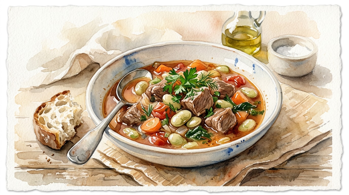 Mediterranean Lamb and Lima Bean Stew