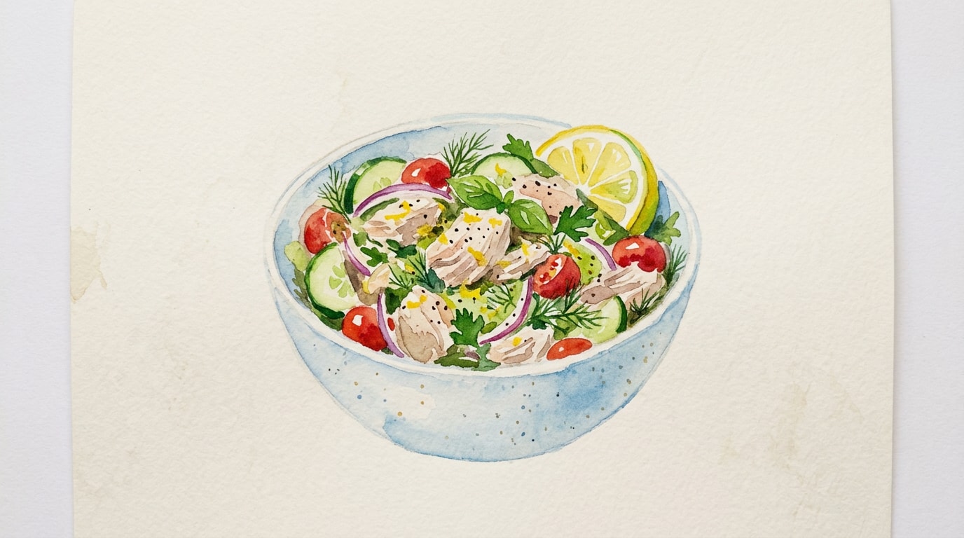 Mediterranean Lemon Herb Tuna Salad