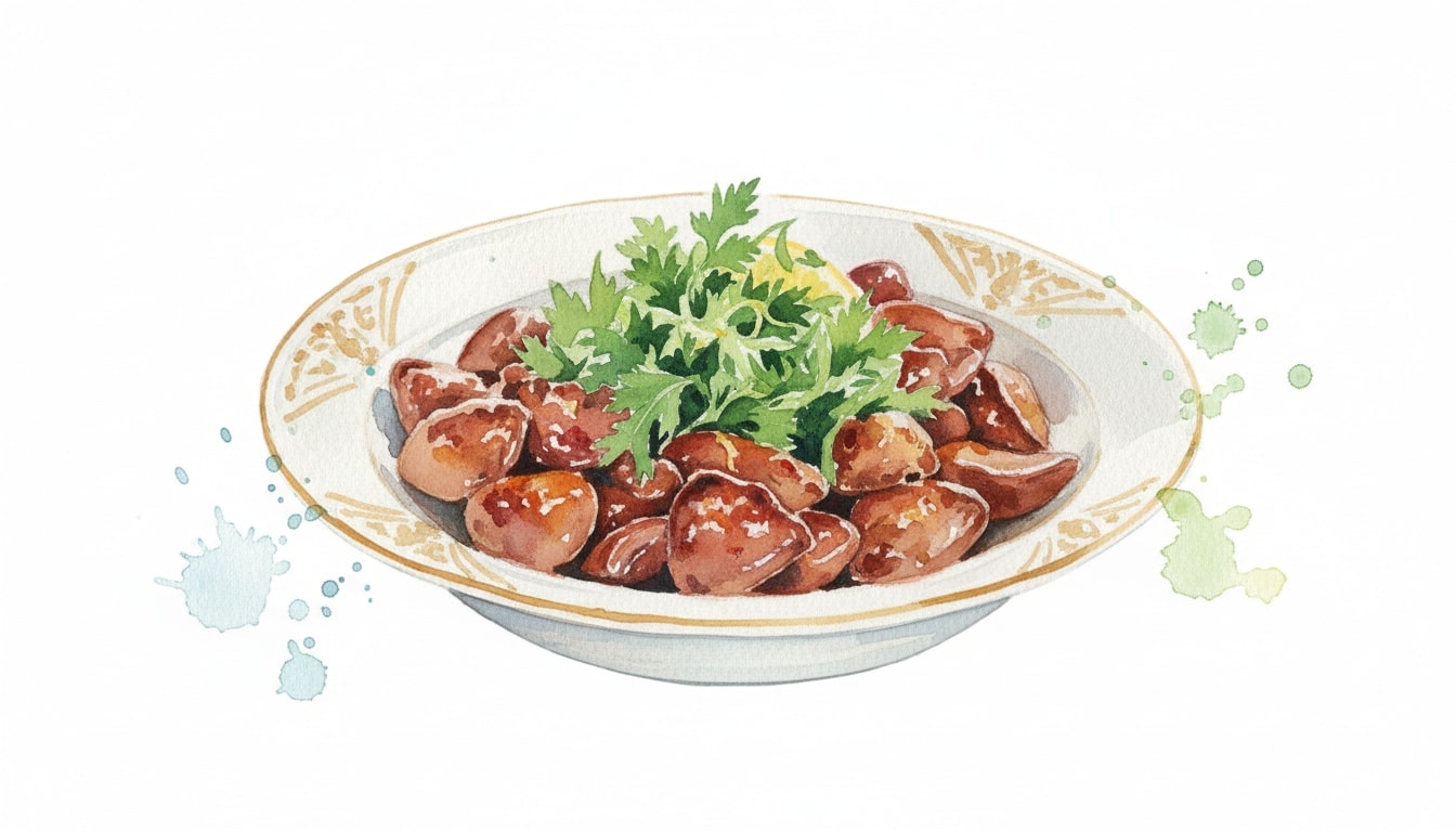 Middle Eastern-Style Chicken Livers with Parsley Salad