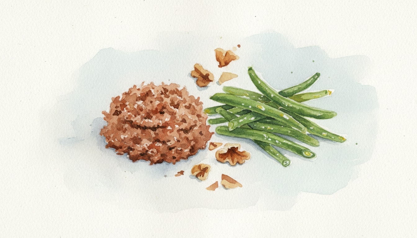 Mock Chopped Liver with Green Beans and Walnuts