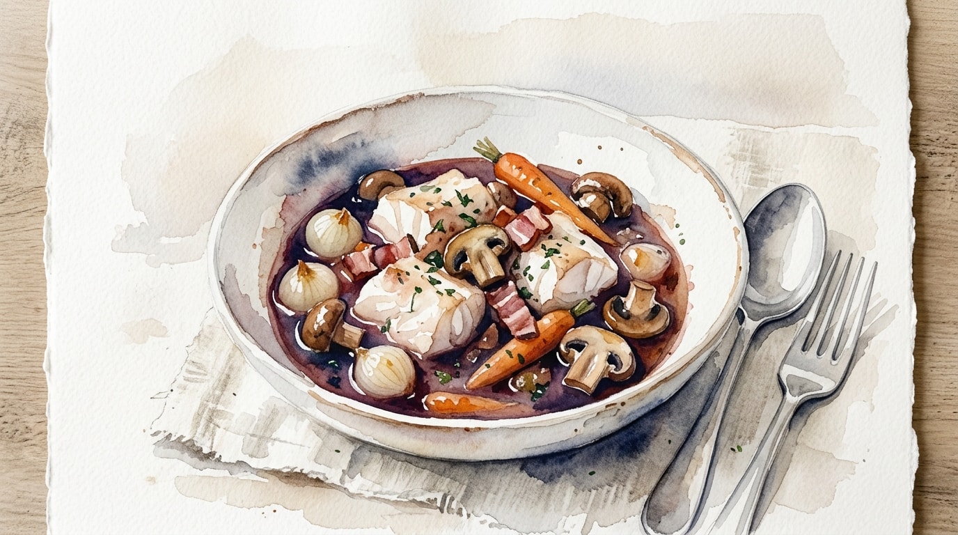 Monkfish Bourguignon