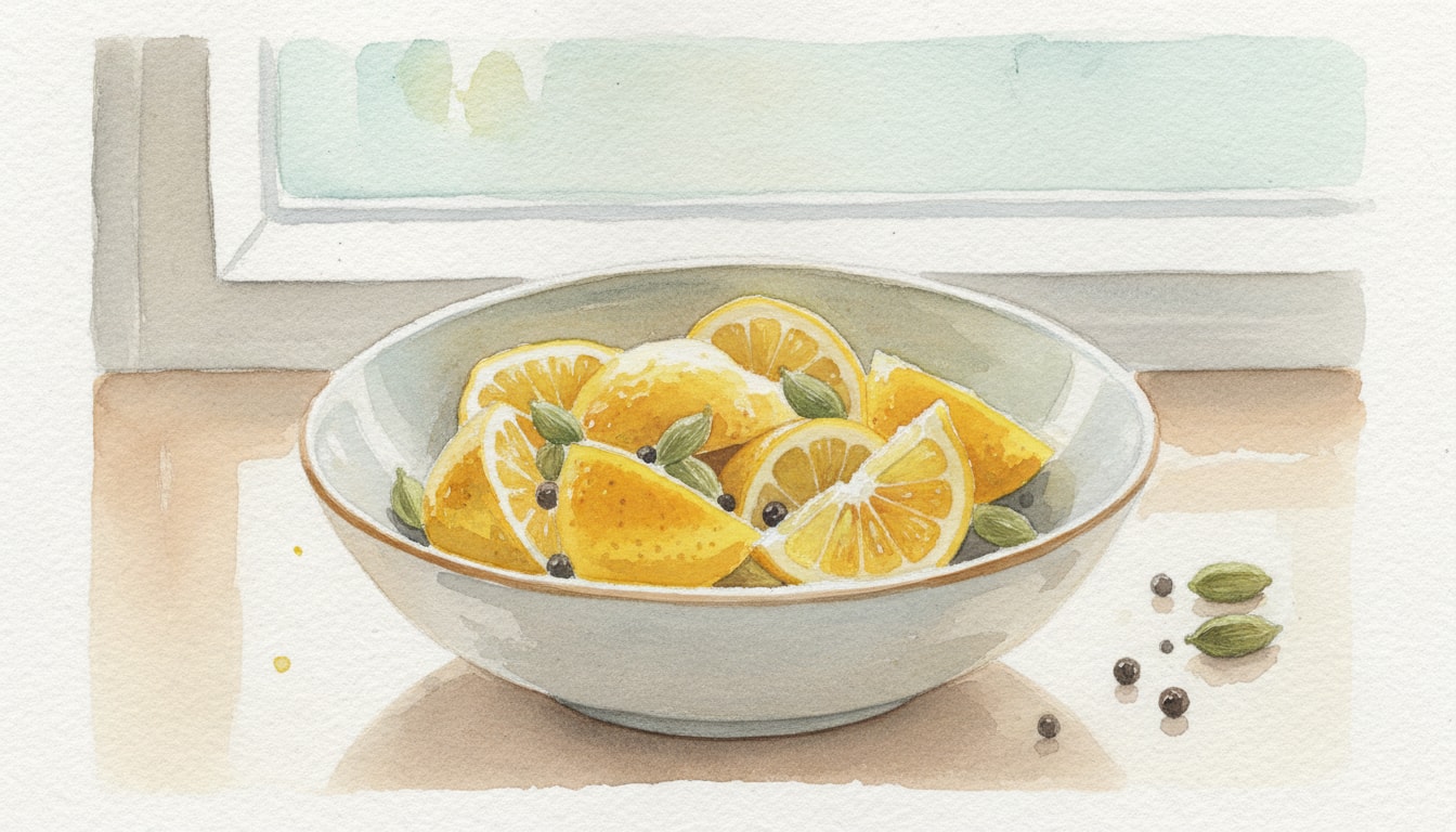 Moroccan Preserved Lemons with Cardamom and Peppercorns