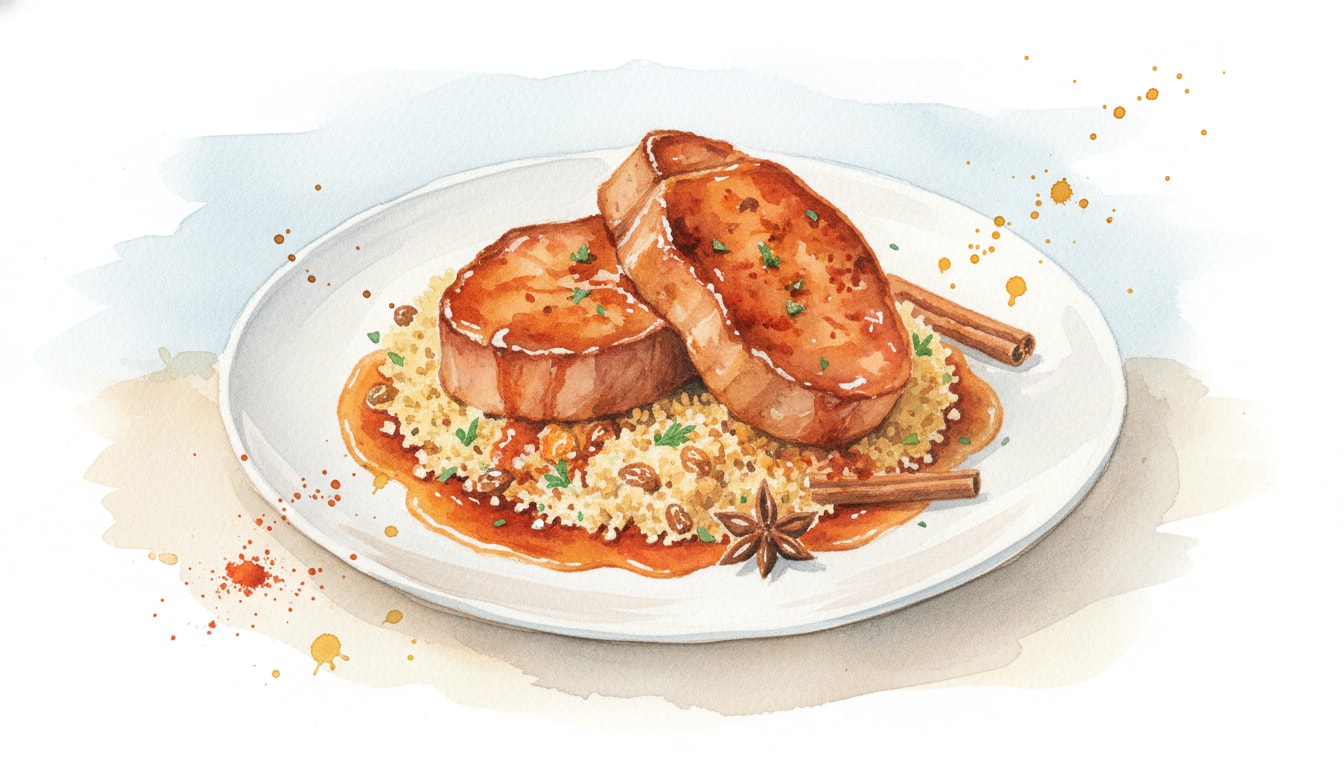 Moroccan-Spiced Braised Pork Chops