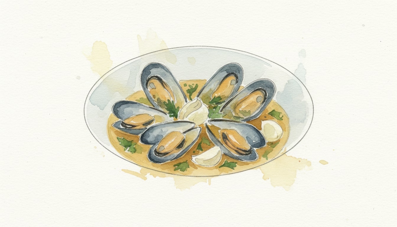 Mussel Stew with Garlic
