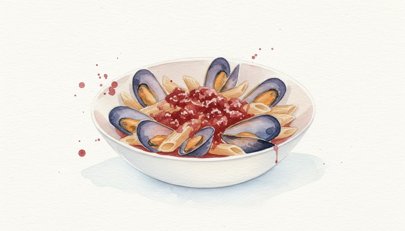 Mussels Marinara with Penne