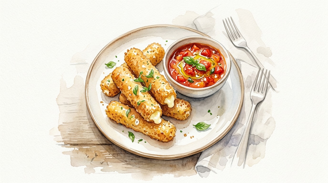 Neapolitan-Style Wok-Fried Mozzarella Sticks with Fresh Pomodoro