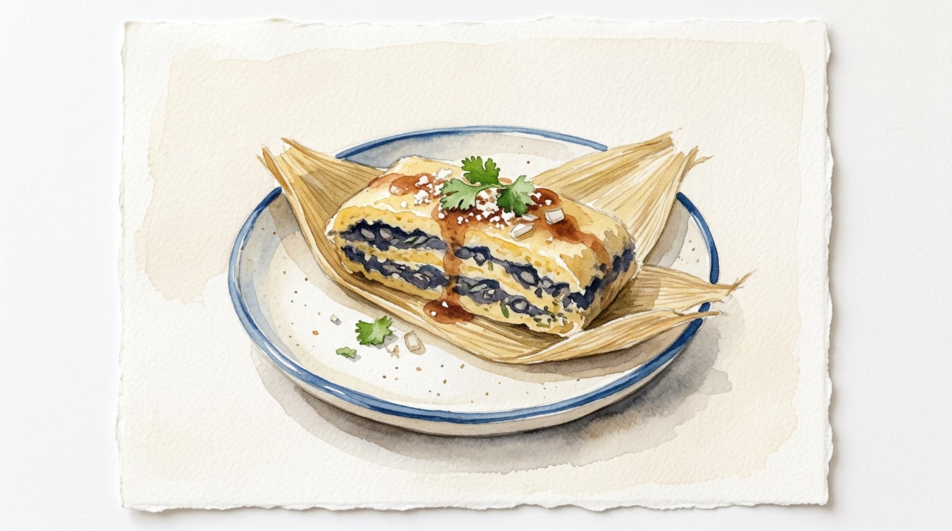 Oaxacan Layered Black Bean Tamales