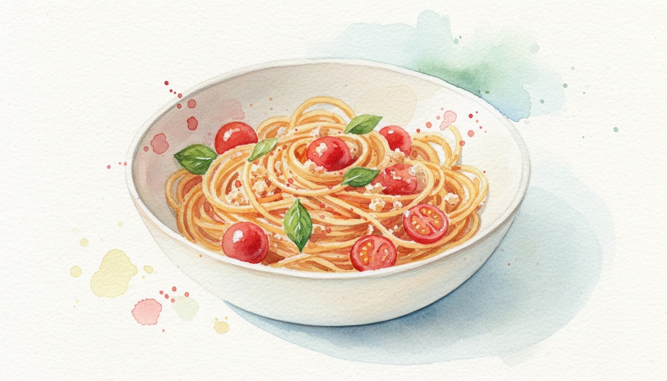 One-Pan Bruschetta Spaghetti