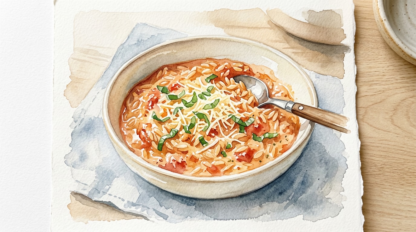 One-Pot Creamy Tomato Parmesan Orzo