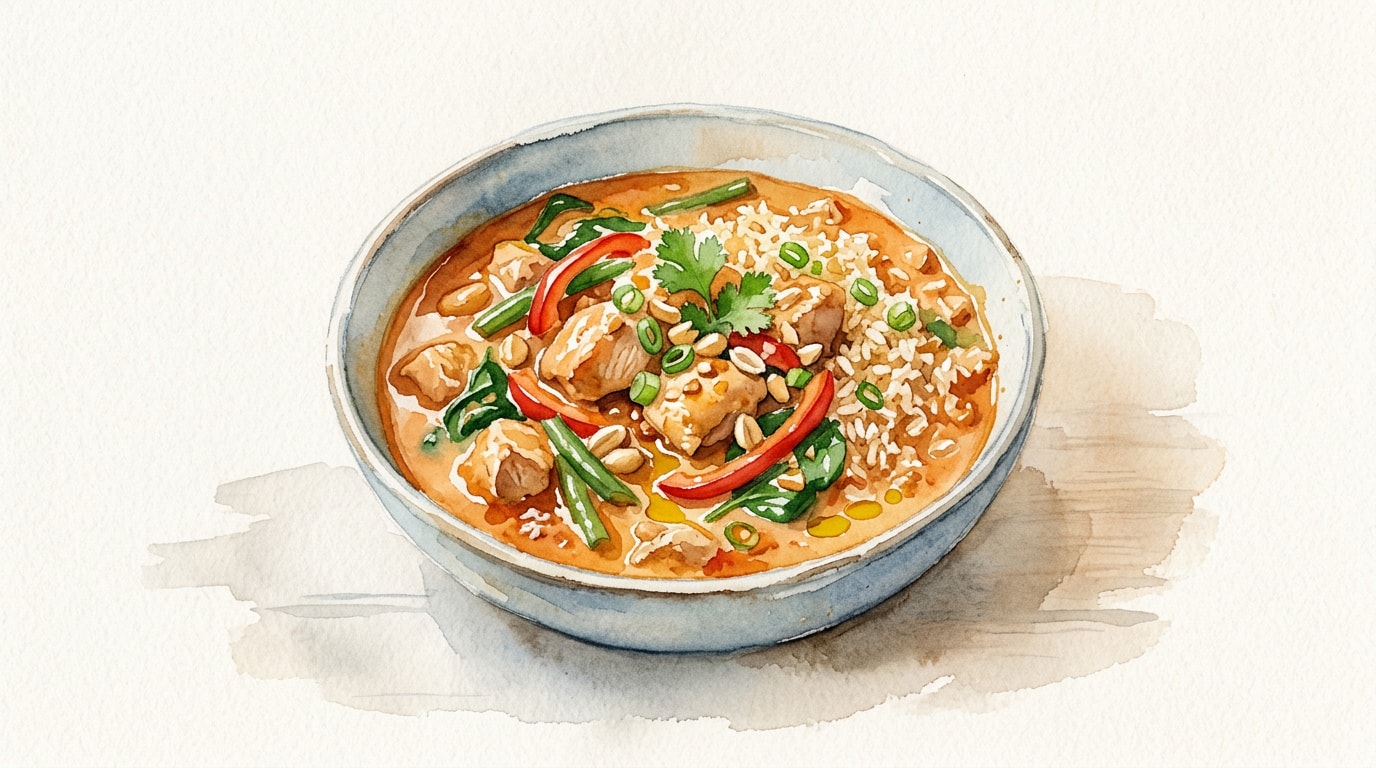 One-Pot Peanut Red Curry Chicken And Rice