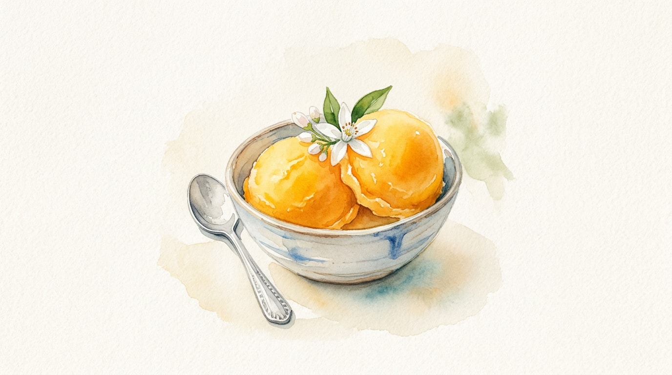 Orange Blossom Mango Sherbet