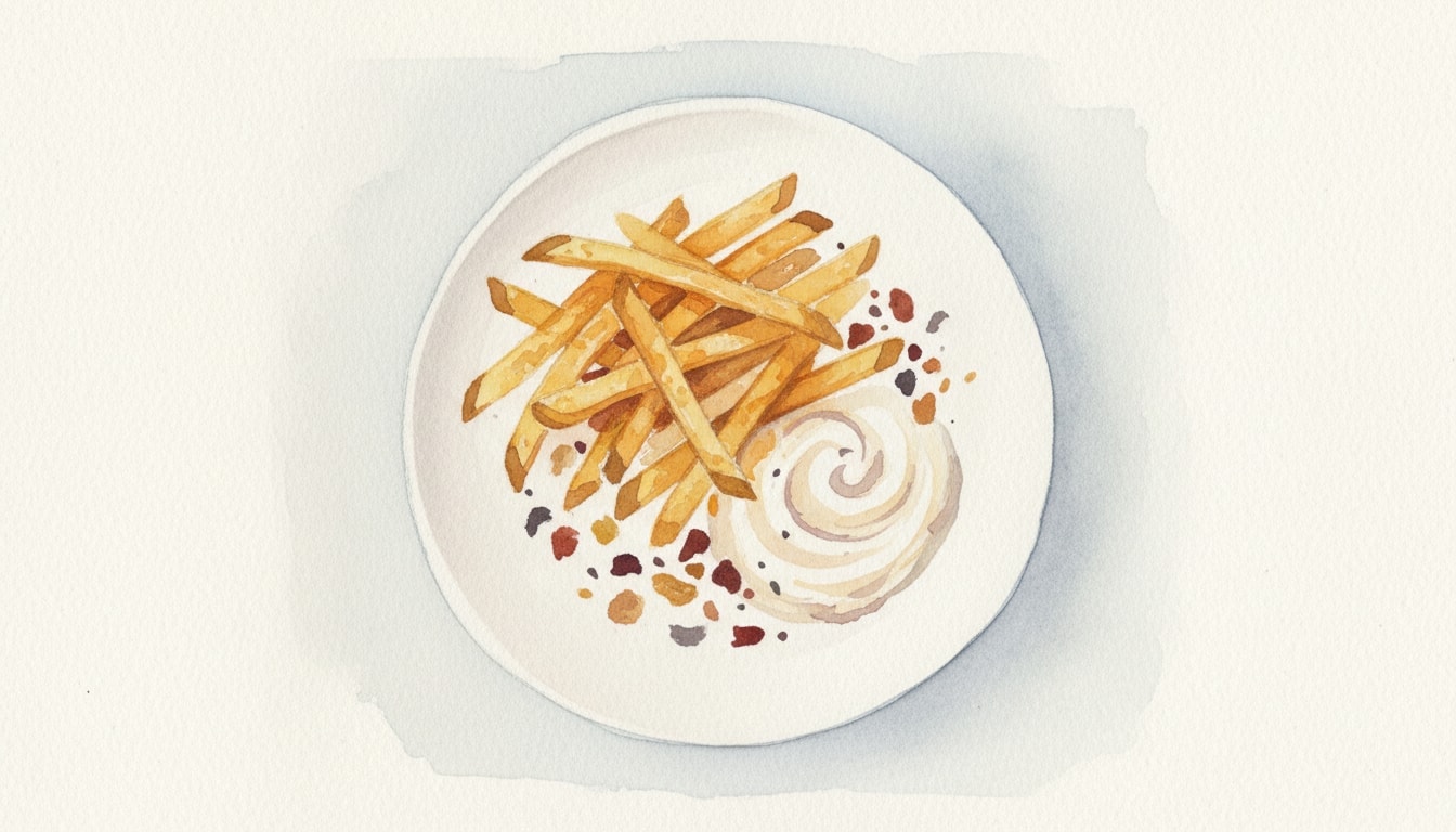 Oven Fries with Tahini Yogurt and Smoky-Sweet Nuts