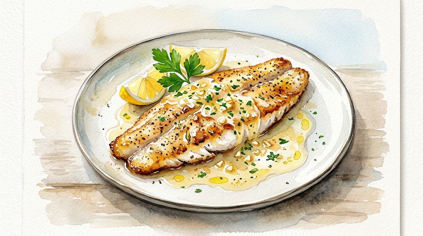 Pan-Fried Catfish with Lemon Garlic Butter Sauce