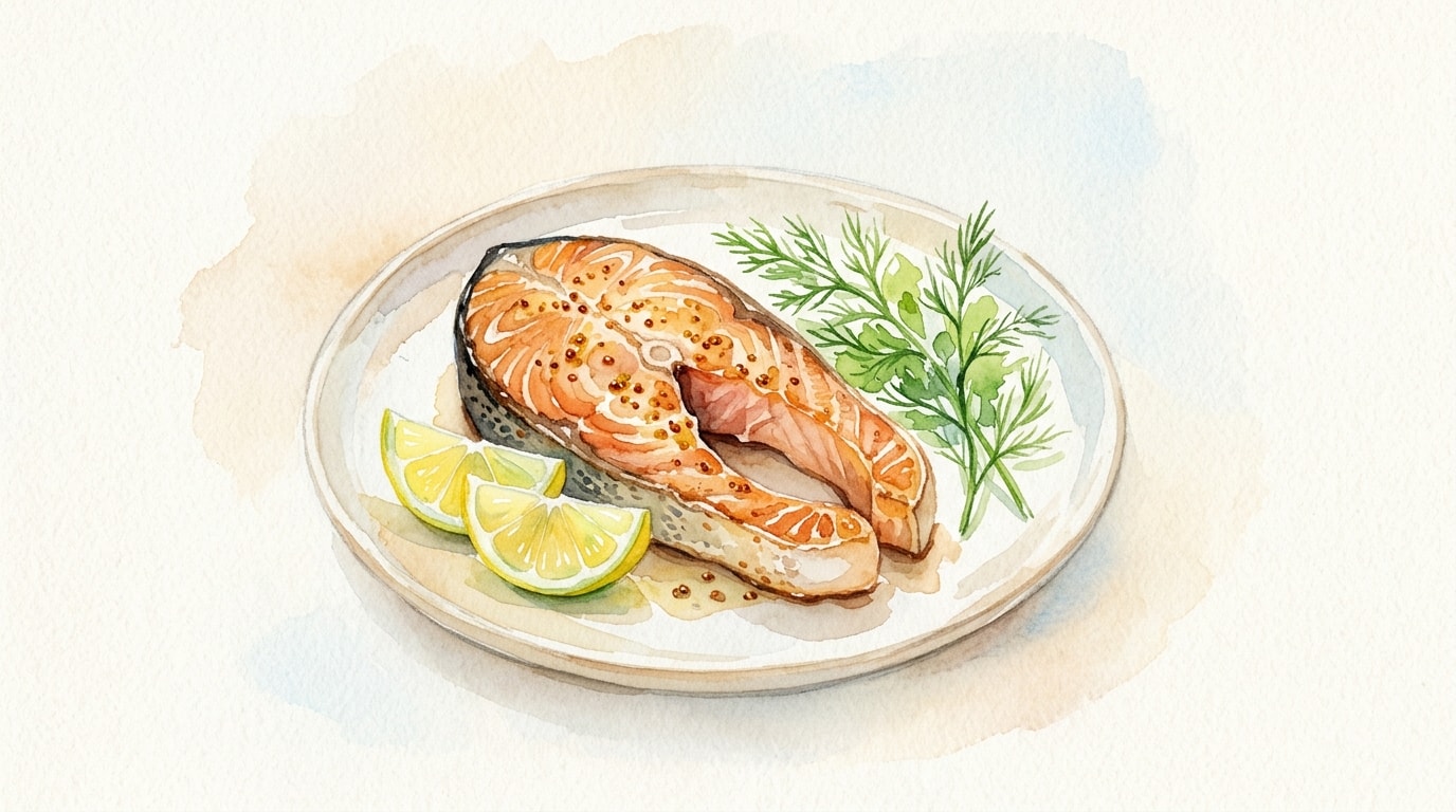 Pan-Fried Mustard-Lemon Salmon Steaks