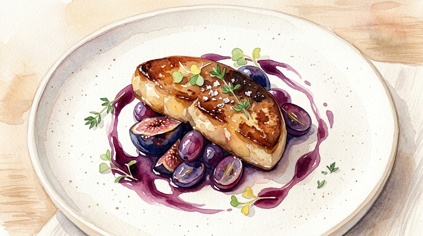 Pan-Seared Foie Gras with Fig and Grape Gastrique