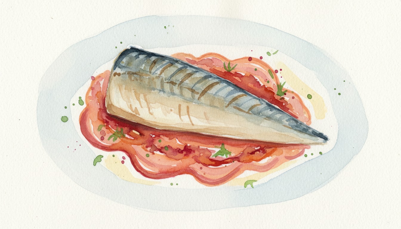 Pan-Seared Mackerel with Tangy Rhubarb Chutney