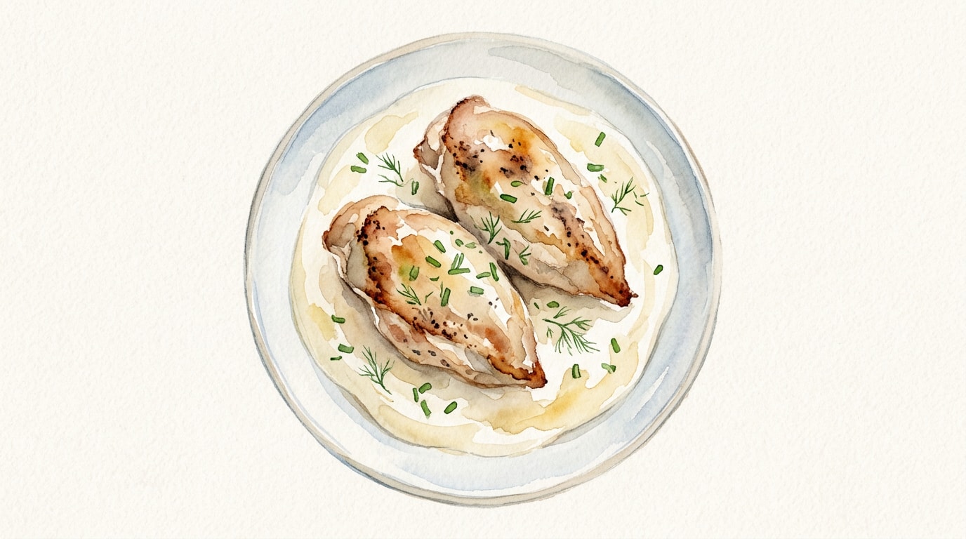 Pan-Seared Pheasant Breasts in Creamy Sour Cream Sauce