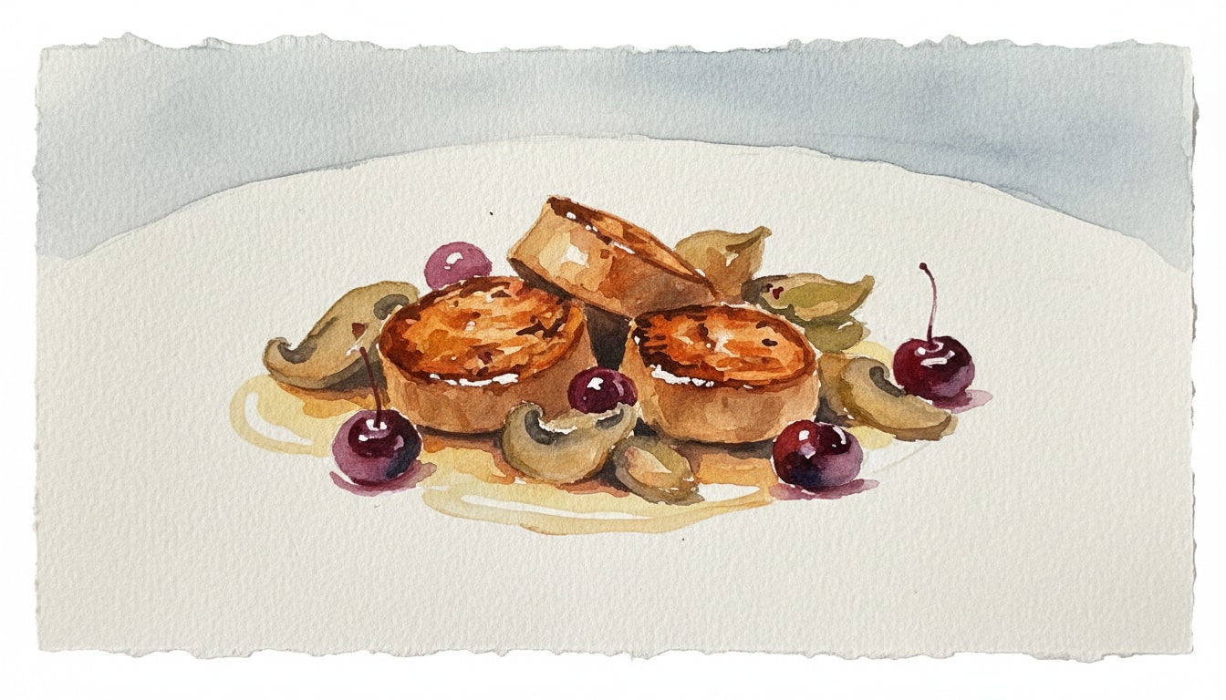 Pan-Seared Veal Sweetbreads with Wild Mushrooms and Tart Cherries