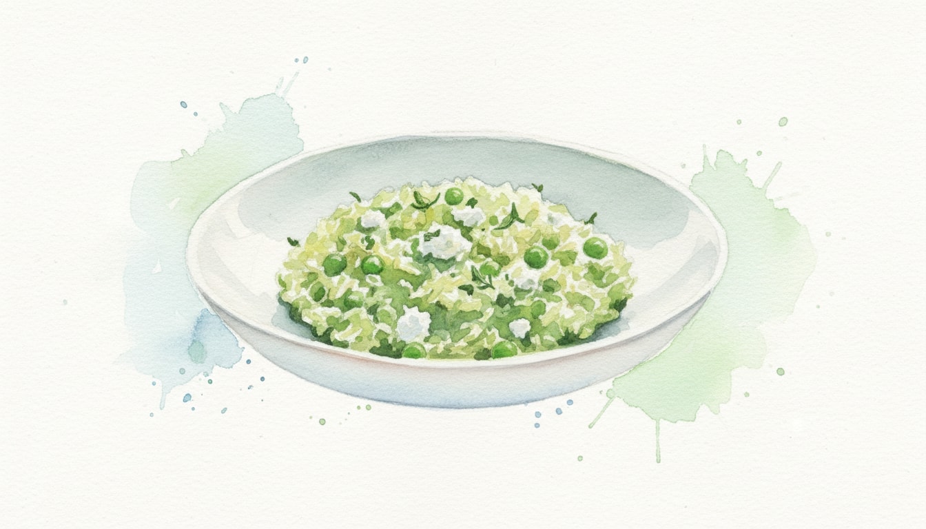 Pea and Goat Cheese Risotto