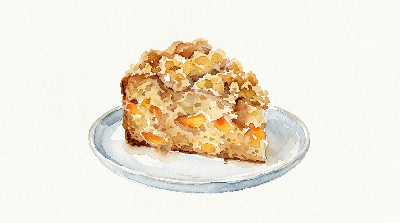 Peach Brown Butter Crumb Cake