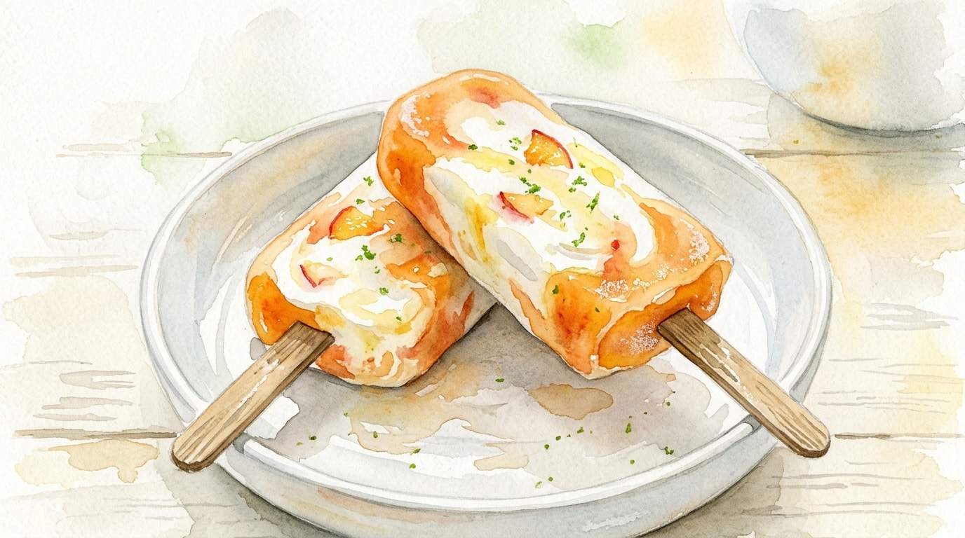 Peach, Yogurt and Lime Ice Lollies