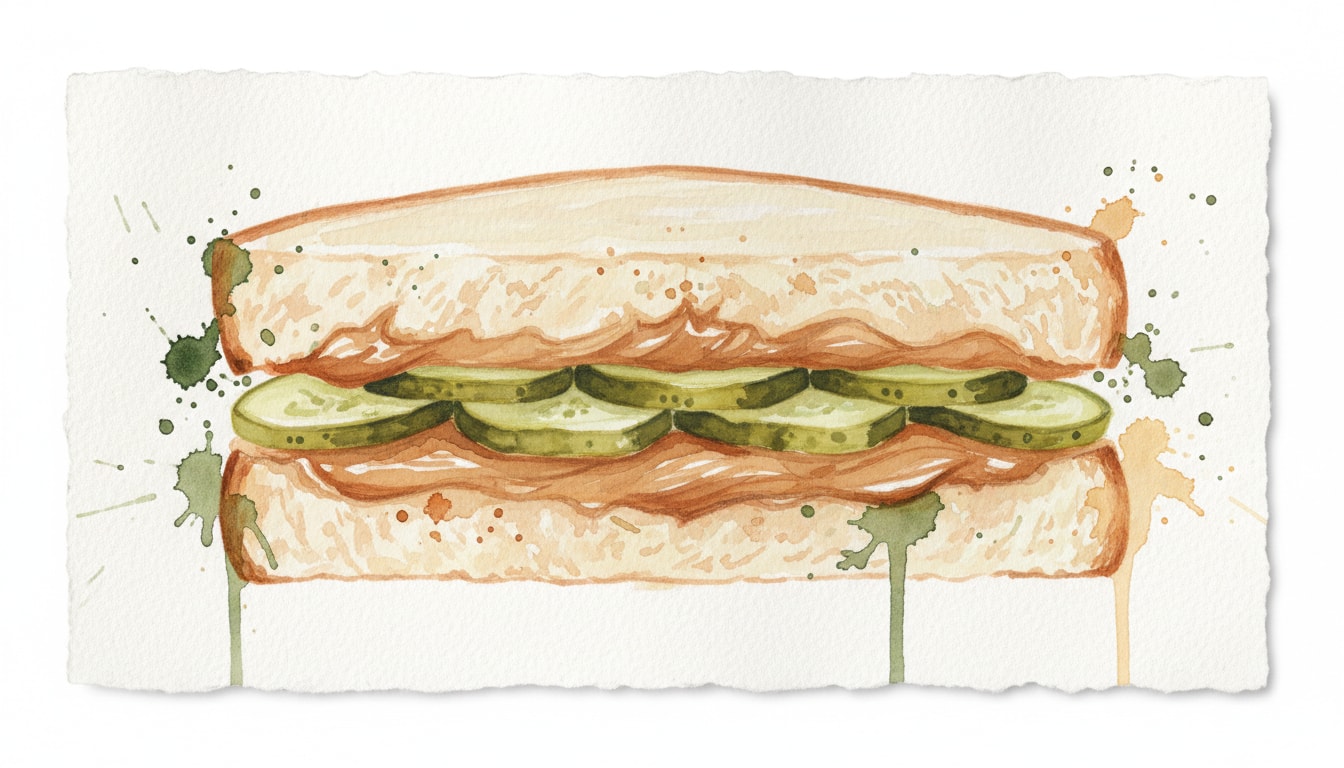 Peanut Butter and Dill Pickle Sandwich
