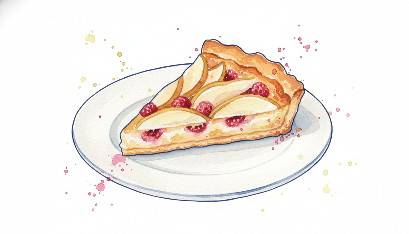 Pear & Raspberry Frangipane Tart
