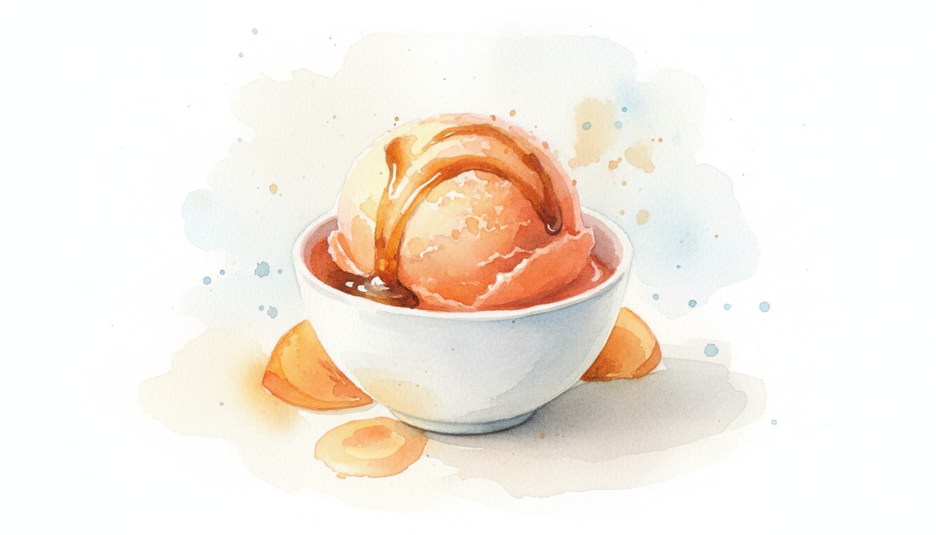 Persimmon Gelato With Rum
