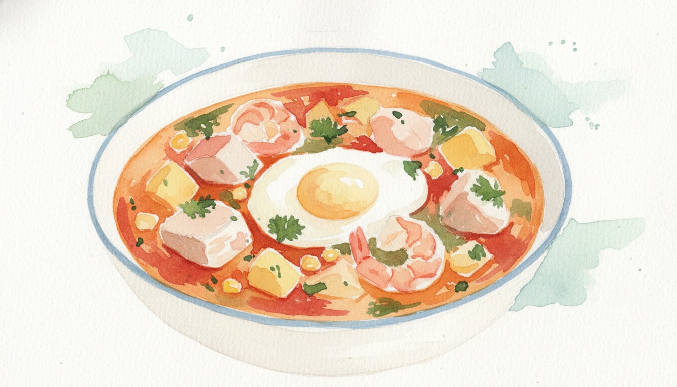 Peruvian Halibut & Shrimp Chupe