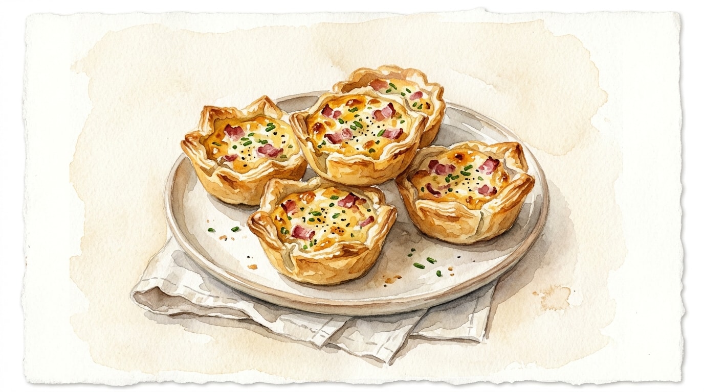 Petite Bacon and Gruyere Tartlets