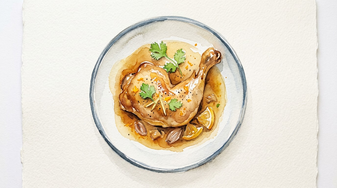 Piquant Citrus-Ginger Braised Chicken Legs