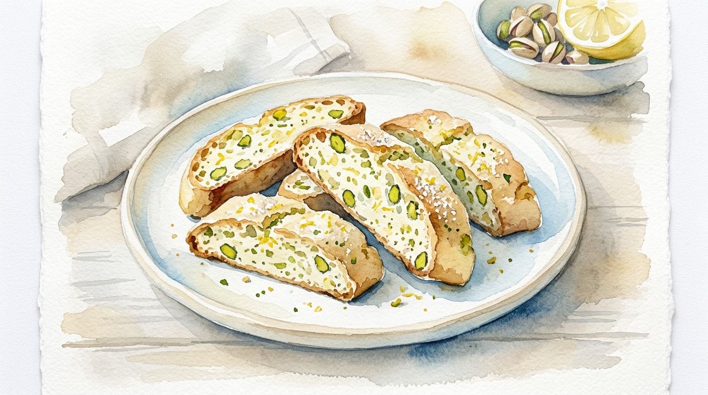 Pistachio Lemon Biscotti