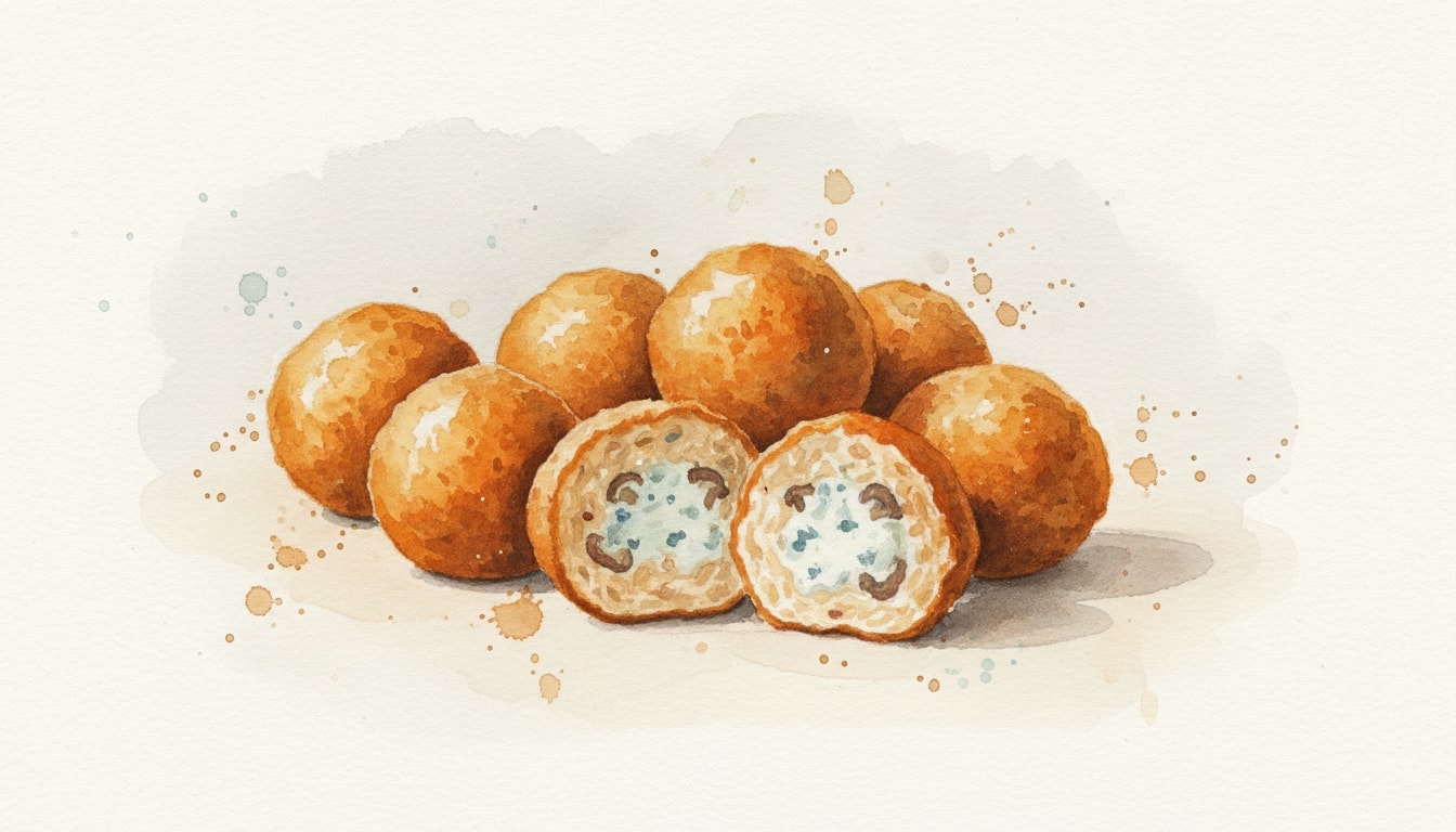 Porcini Risotto Arancini with Gorgonzola Center