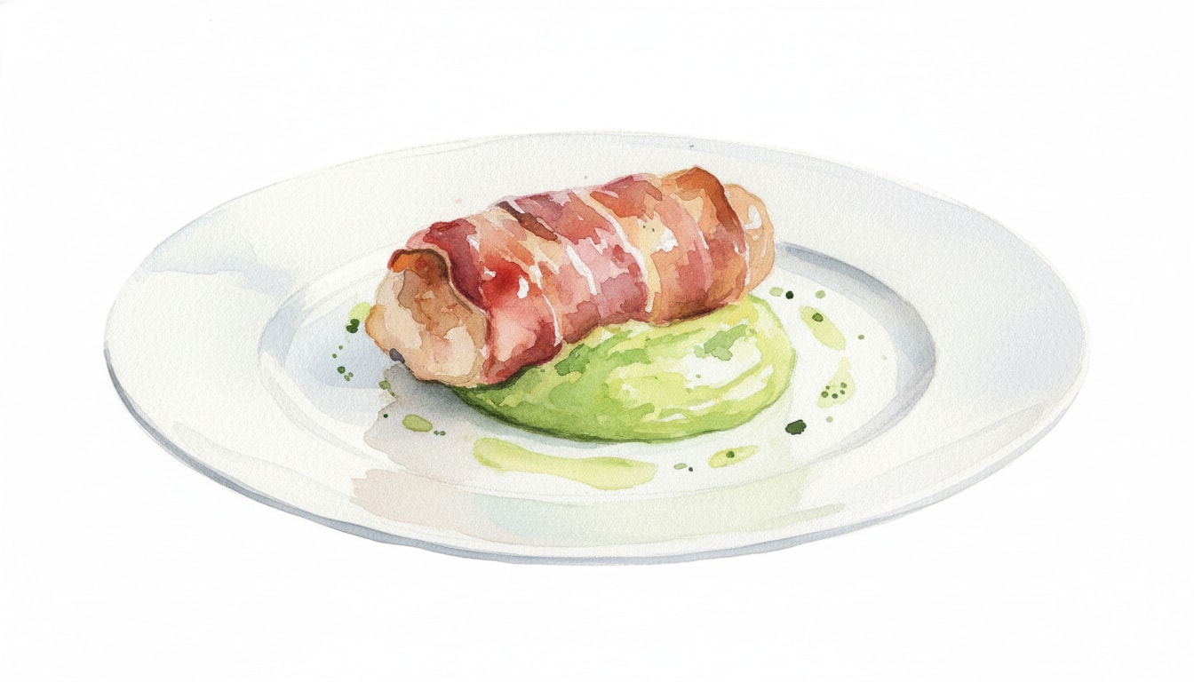 Prosciutto-Wrapped Chicken with Broccoli Mousseline