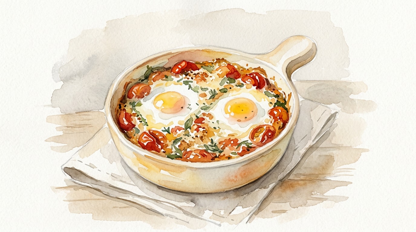 Provençal Baked Egg and Tomato Gratin