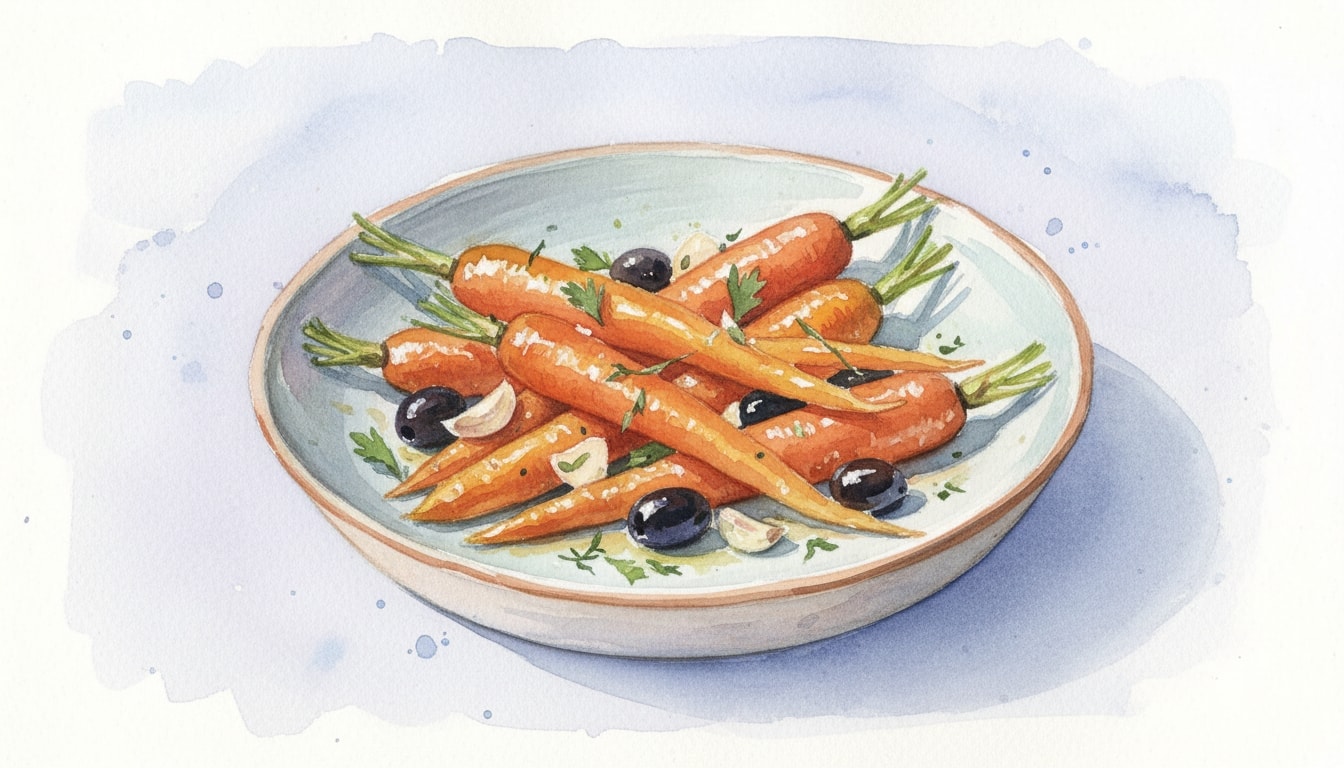 Provençal Braised Carrots with Garlic and Black Olives