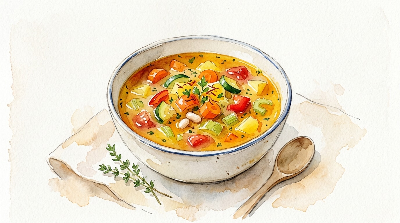 Provencal Saffron Vegetable Soup