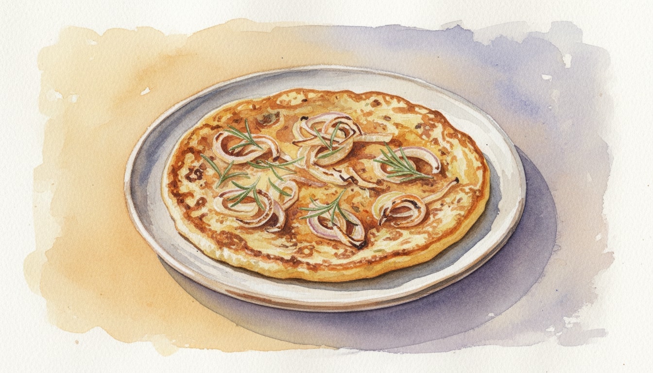 Provençal Socca with Caramelized Onion and Rosemary