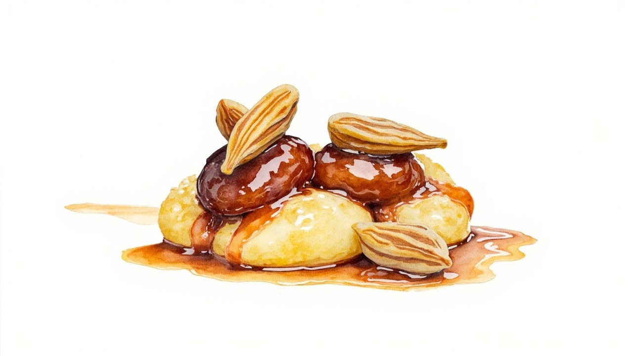 Prune-Stuffed Gnocchi with Seared Foie Gras and Vin Santo Glaze