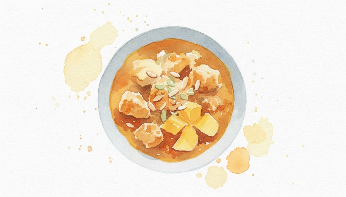 Quick Chicken Korma with Almonds and Mango