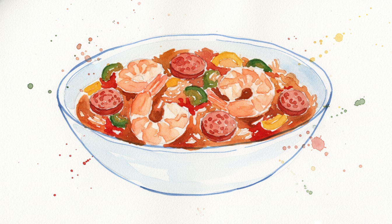 Quick Creole Shrimp & Sausage Jambalaya