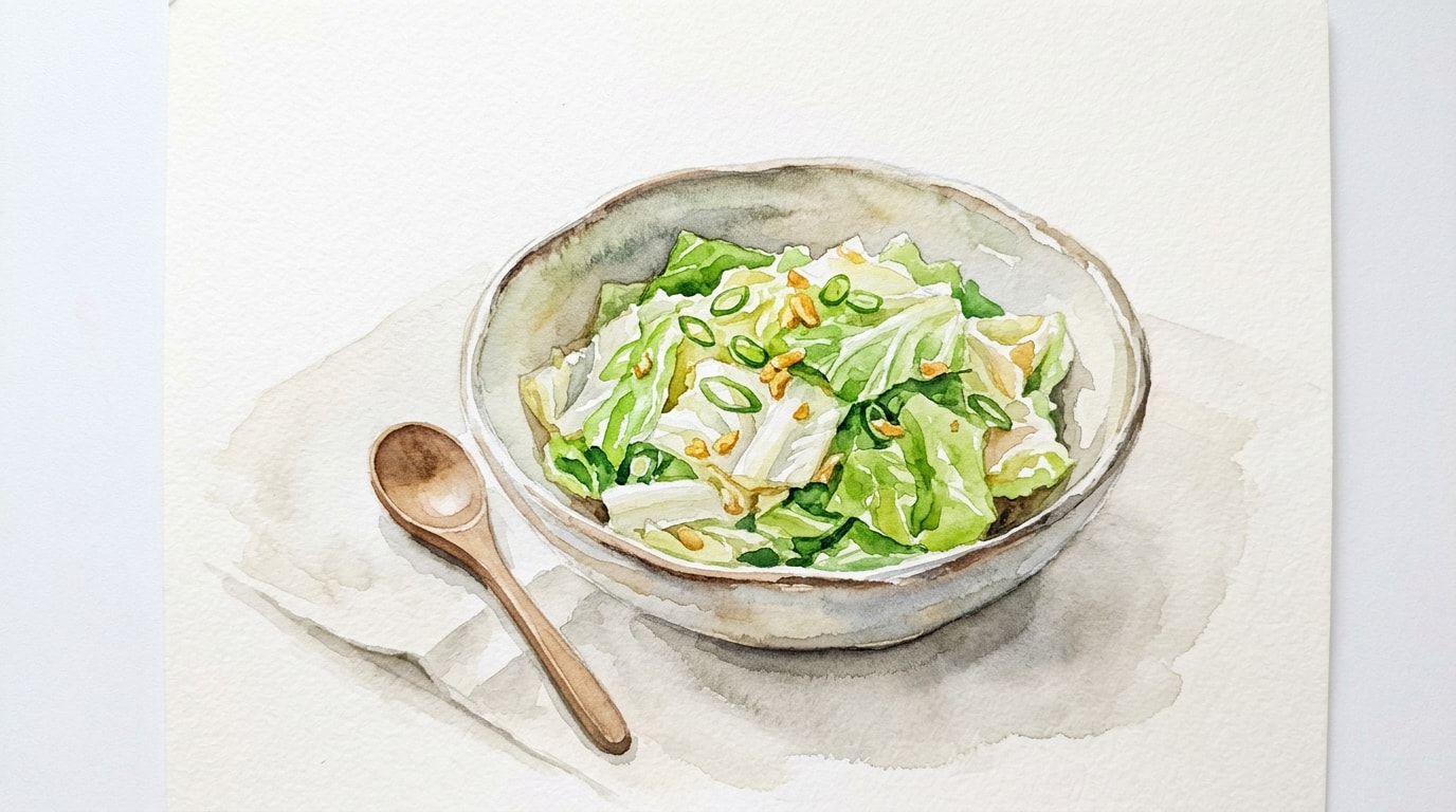 Quick Garlic Scallion Stir-Fried Cabbage