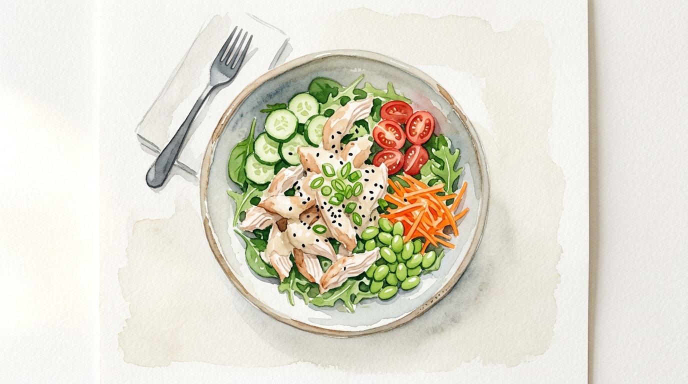 Quick Miso Tahini Chicken Salad