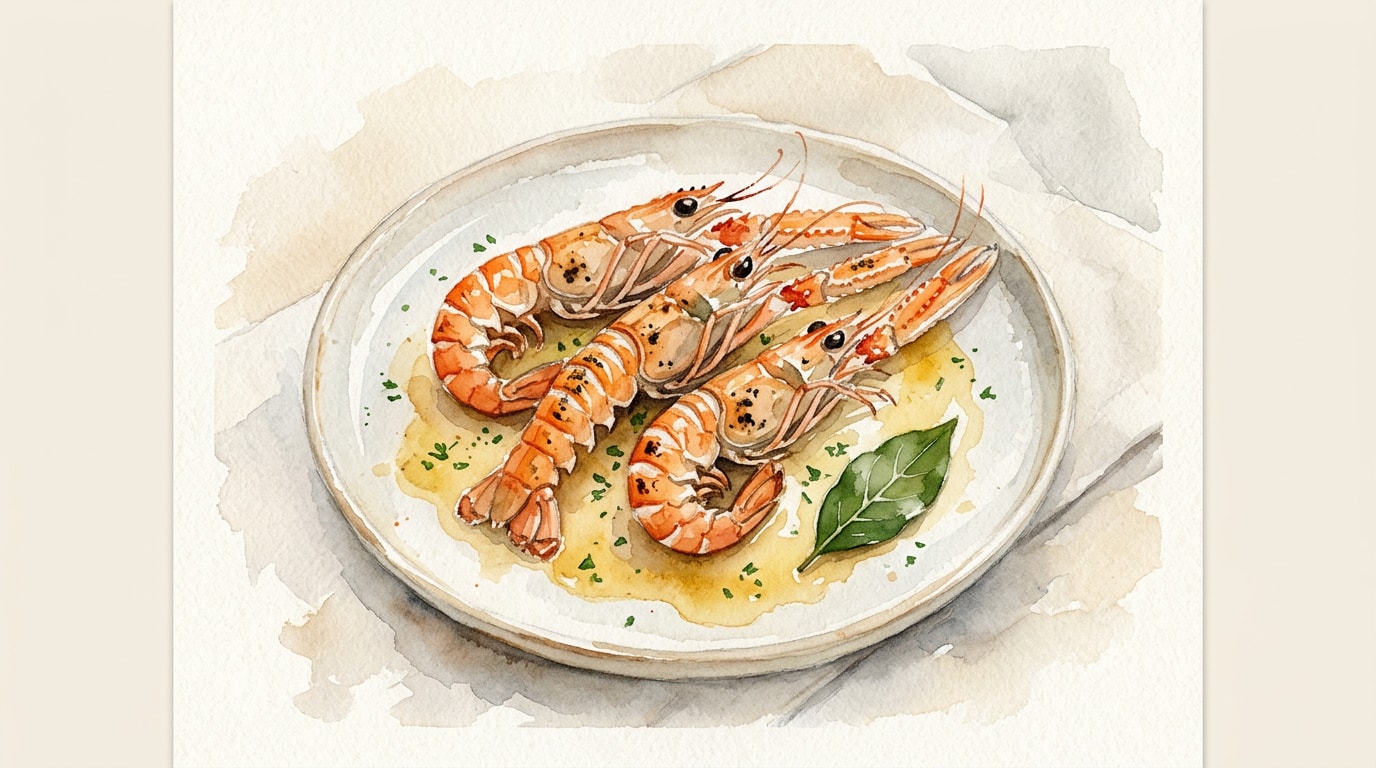Quick Pan-Seared Langoustines with Bay Leaf Butter
