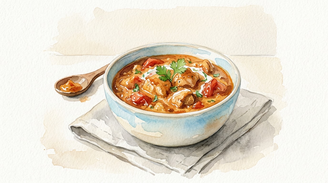 Quick Tomato Yogurt Chicken Curry