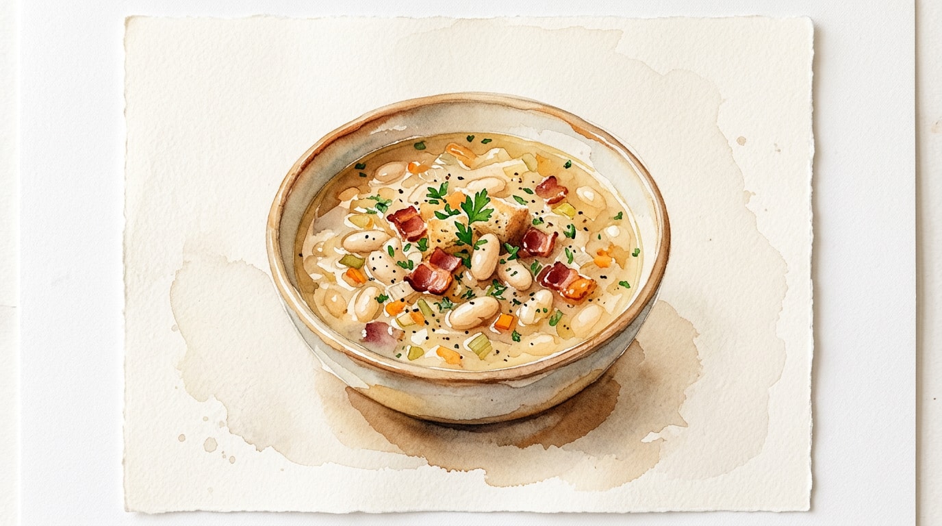 Quick White Bean and Bacon Soup