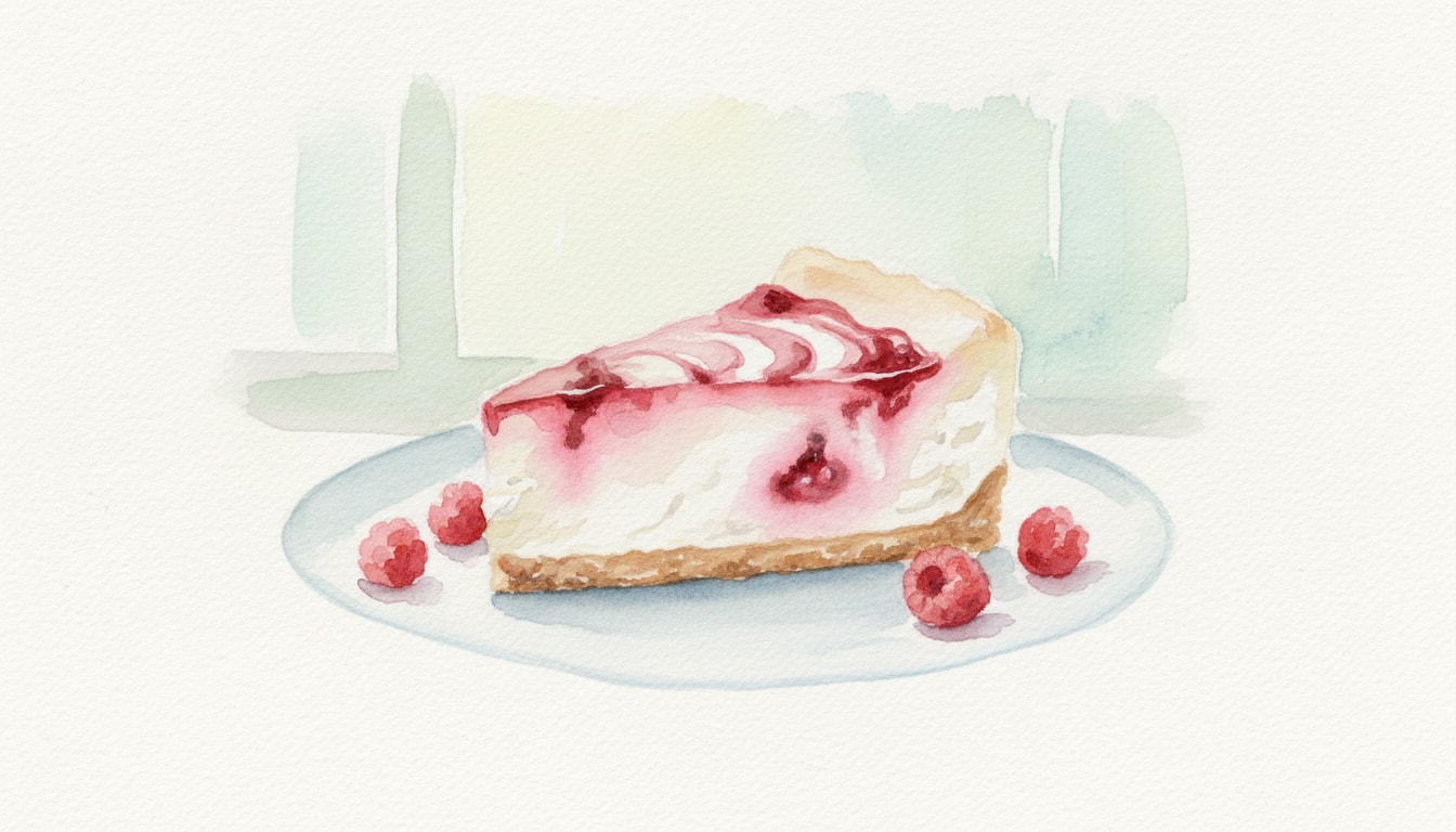 Raspberry Swirl No-Bake Cheesecake